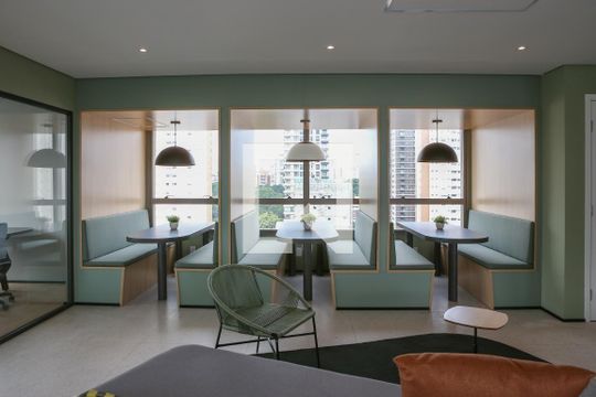 Área comum de kitnet/studio para alugar com 1 quarto, 25m² em Água Branca, São Paulo