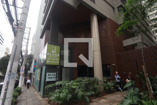 Fachada do Prédio de kitnet/studio para alugar com 1 quarto, 22m² em Jardim Paulista, São Paulo