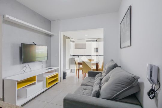 Sala de apartamento à venda com 1 quarto, 33m² em Jardim Paulista, São Paulo