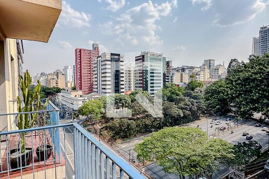 Varanda da Sala de apartamento à venda com 1 quarto, 39m² em Liberdade, São Paulo