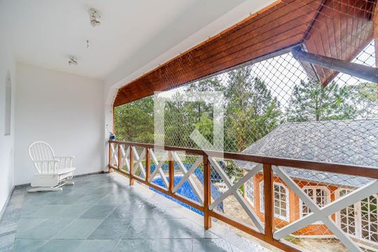 varanda de casa de condomínio à venda com 4 quartos, 667m² em Residencial Zero (Tambore), Santana de Parnaíba
