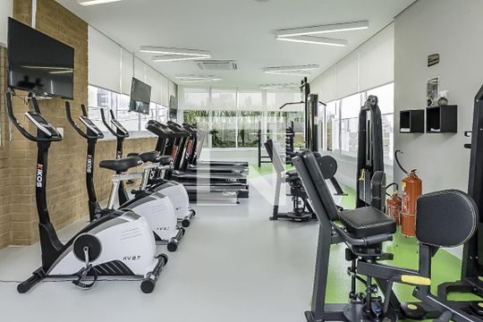 Área comum de kitnet/studio para alugar com 1 quarto, 24m² em Indianópolis, São Paulo