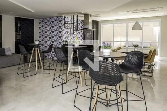 Área comum de kitnet/studio para alugar com 1 quarto, 24m² em Indianópolis, São Paulo
