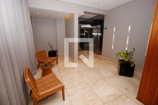 Hall social de apartamento para alugar com 1 quarto, 35m² em Campo Belo, São Paulo