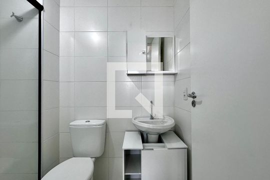 Banheiro Suíte de apartamento à venda com 1 quarto, 28m² em Jardim Caravelas, São Paulo