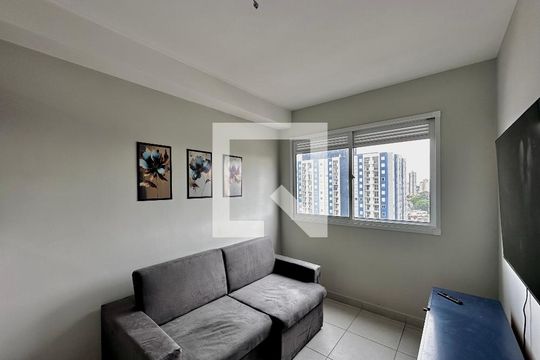 Sala de apartamento à venda com 1 quarto, 28m² em Jardim Caravelas, São Paulo