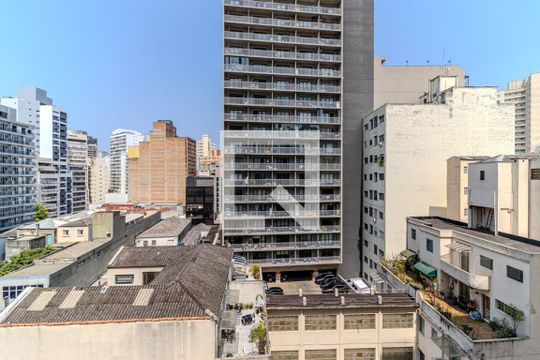Vista do Studio de kitnet/studio para alugar com 1 quarto, 23m² em República, São Paulo