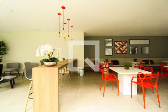 Área comum - Salão de festas de apartamento para alugar com 1 quarto, 23m² em Quarta Parada, São Paulo