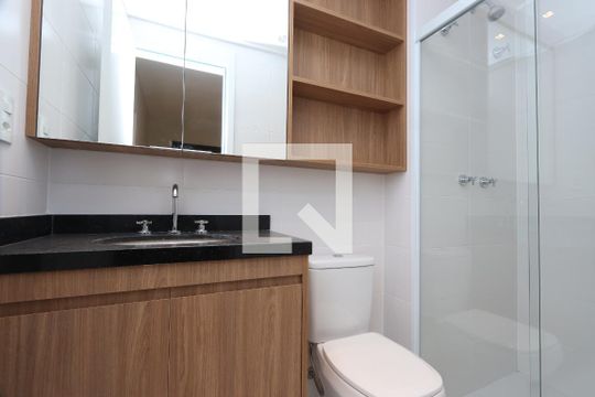 Banheiro da Suíte de apartamento para alugar com 1 quarto, 42m² em Vila Mariana, São Paulo