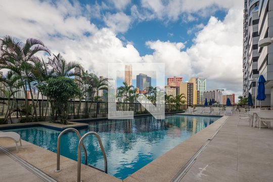 Área comum - Piscina de apartamento para alugar com 1 quarto, 52m² em Caminho das Árvores, Salvador
