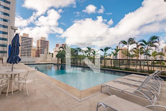 Área comum - Piscina de apartamento para alugar com 1 quarto, 52m² em Caminho das Árvores, Salvador