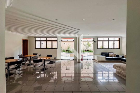 Área comum - Salão de festas de apartamento à venda com 1 quarto, 59m² em Vila Alzira, Santo André