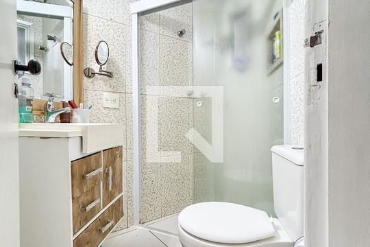 Banheiro da Suíte de apartamento à venda com 3 quartos, 75m² em Vila Isa, São Paulo