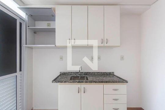 Cozinha de apartamento para alugar com 1 quarto, 36m² em Parque Independencia, São Paulo