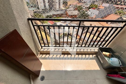Sacada Sala de apartamento à venda com 2 quartos, 70m² em Vila Valparaíso, Santo André
