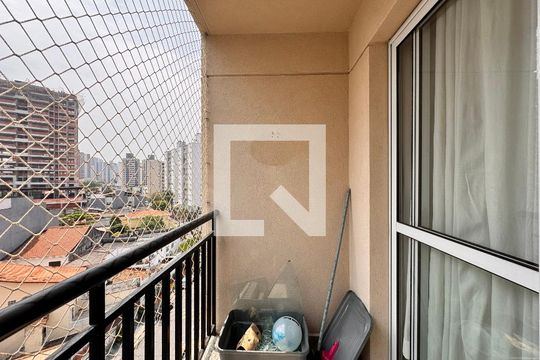 Sacada Sala  de apartamento à venda com 2 quartos, 70m² em Vila Valparaíso, Santo André