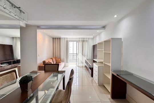 Sala de apartamento à venda com 2 quartos, 70m² em Vila Valparaíso, Santo André