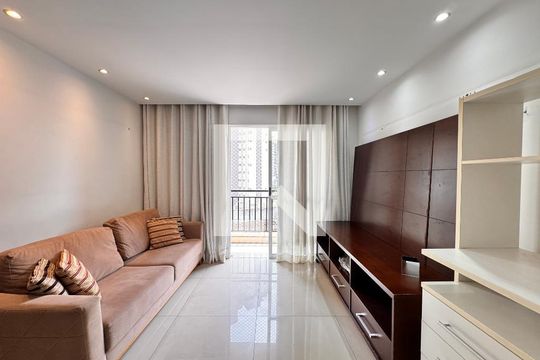 Sala de apartamento à venda com 2 quartos, 70m² em Vila Valparaíso, Santo André