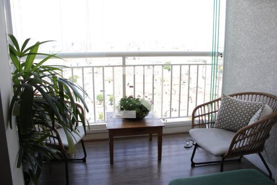 Varanda de apartamento à venda com 2 quartos, 57m² em Belenzinho, São Paulo
