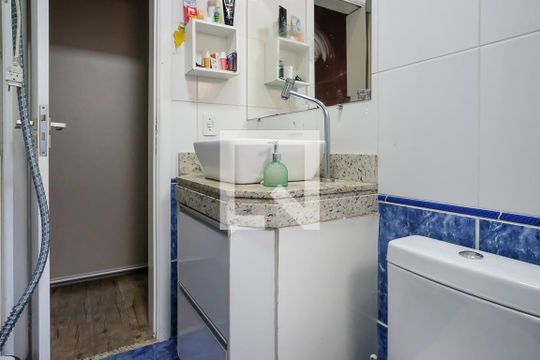 Banheiro da suíte de apartamento à venda com 3 quartos, 220m² em Santa Maria, São Caetano do Sul