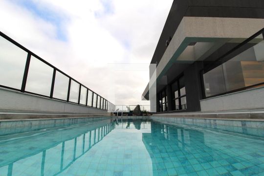Área Comum - Piscina de kitnet/studio para alugar com 1 quarto, 29m² em Indianópolis, São Paulo