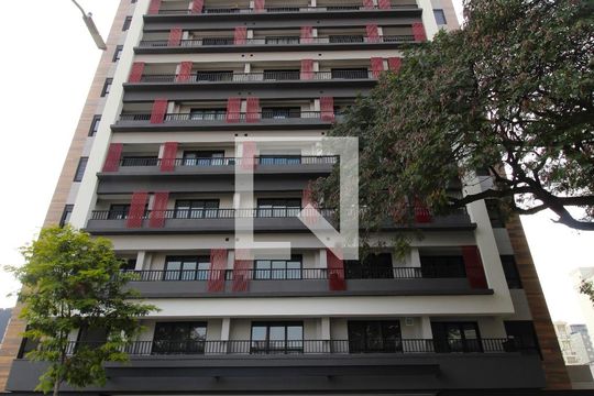 Fachada do Prédio de kitnet/studio para alugar com 1 quarto, 29m² em Indianópolis, São Paulo