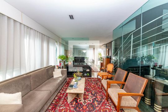 Sala 1 de apartamento à venda com 3 quartos, 176m² em Belvedere, Belo Horizonte