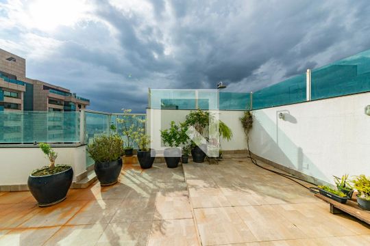 Varanda da Sala de apartamento à venda com 3 quartos, 176m² em Belvedere, Belo Horizonte