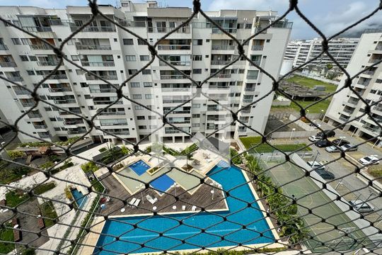 Suíte - Varanda - Vista de apartamento à venda com 3 quartos, 165m² em Recreio dos Bandeirantes, Rio de Janeiro