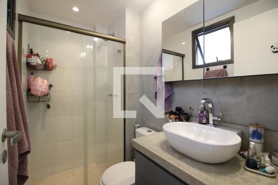 Quarto 2 - Banheiro da Suíte de apartamento para alugar com 2 quartos, 70m² em Barra Olímpica, Rio de Janeiro