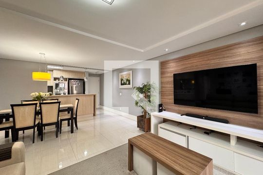 Sala de apartamento à venda com 3 quartos, 115m² em Vila Valparaíso, Santo André