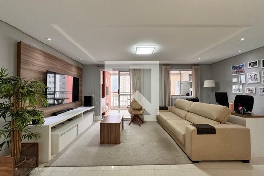Sala de apartamento à venda com 3 quartos, 115m² em Vila Valparaíso, Santo André