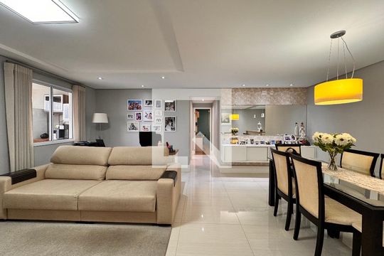 Sala de apartamento à venda com 3 quartos, 115m² em Vila Valparaíso, Santo André