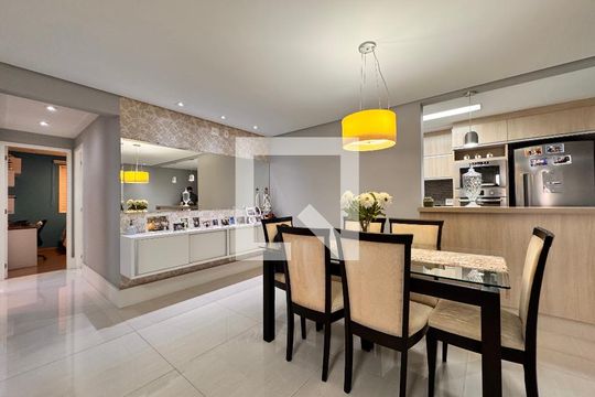 Sala de apartamento à venda com 3 quartos, 115m² em Vila Valparaíso, Santo André