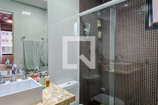 Banheiro da Suíte de apartamento à venda com 3 quartos, 89m² em Vila Regente Feijó, São Paulo