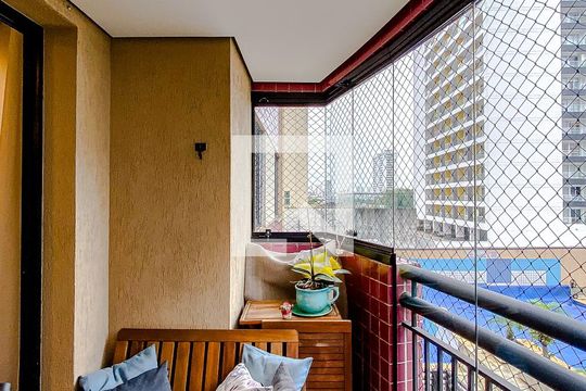 Varanda da Sala de apartamento à venda com 3 quartos, 89m² em Vila Regente Feijó, São Paulo