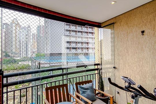 Varanda da Sala de apartamento à venda com 3 quartos, 89m² em Vila Regente Feijó, São Paulo