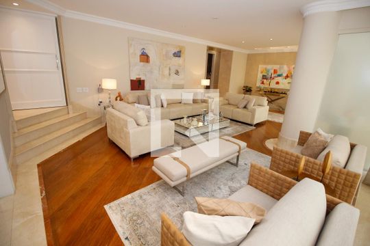 Sala de apartamento para alugar com 4 quartos, 278m² em Jardim Fonte do Morumbi, São Paulo