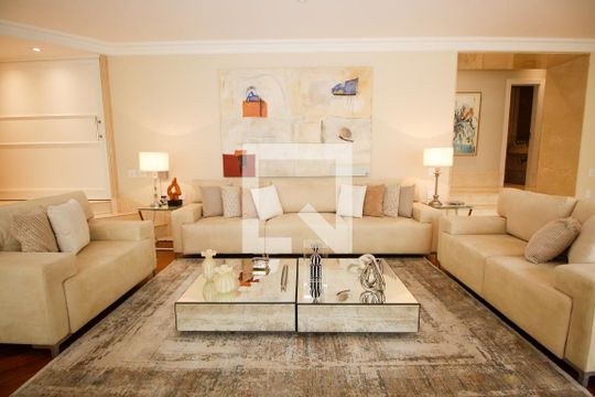 Sala de apartamento para alugar com 4 quartos, 278m² em Jardim Fonte do Morumbi, São Paulo