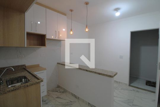 Cozinha de apartamento para alugar com 1 quarto, 30m² em Vila Campo Grande, São Paulo