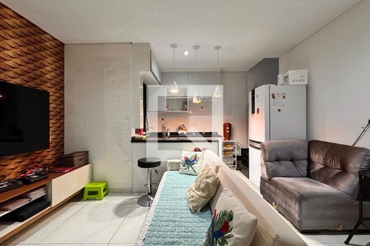Sala de apartamento à venda com 2 quartos, 100m² em Jardim das Maravilhas, Santo André
