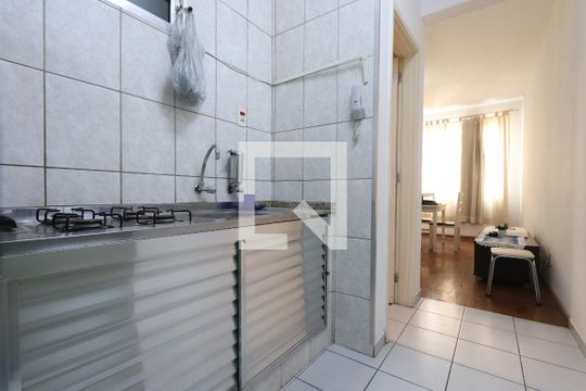 Cozinha de apartamento à venda com 1 quarto, 34m² em Campos Elíseos, São Paulo
