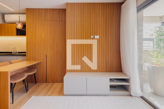 Sala de apartamento à venda com 1 quarto, 38m² em Jardim Paulista, São Paulo