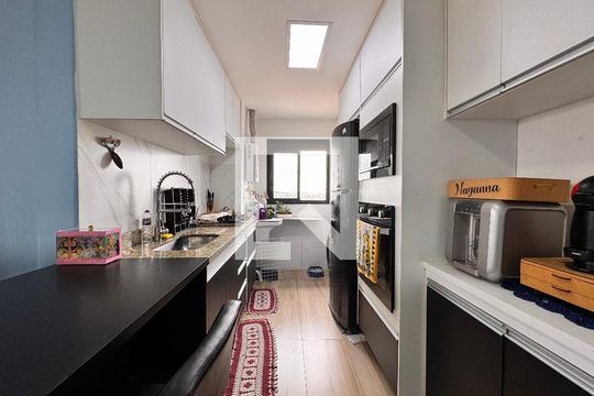 Cozinha de apartamento à venda com 2 quartos, 47m² em Jardim Jamaica, Santo André