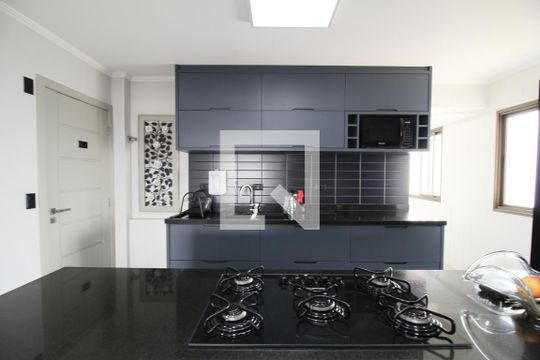 Cozinha  de apartamento à venda com 3 quartos, 120m² em Chácara Agrindus, Taboão da Serra