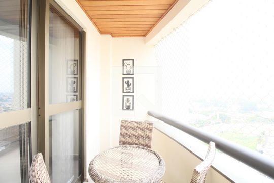 Varanda da Sala de apartamento à venda com 3 quartos, 120m² em Chácara Agrindus, Taboão da Serra