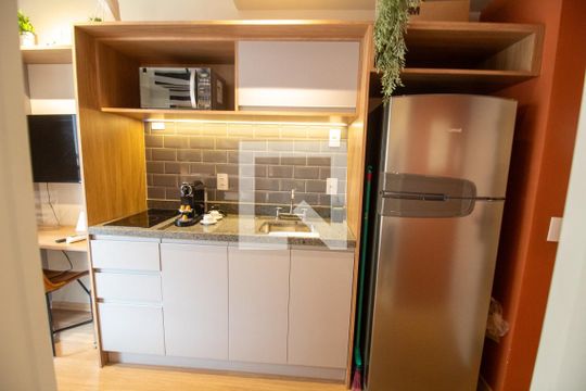 Cozinha Studio de kitnet/studio para alugar com 1 quarto, 25m² em Brooklin Paulista, São Paulo