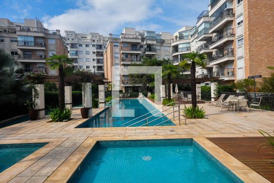 Área comum - Piscina de apartamento para alugar com 1 quarto, 65m² em Morumbi, São Paulo