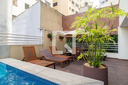 Área comum - Piscina de apartamento à venda com 1 quarto, 40m² em Bela Vista, São Paulo