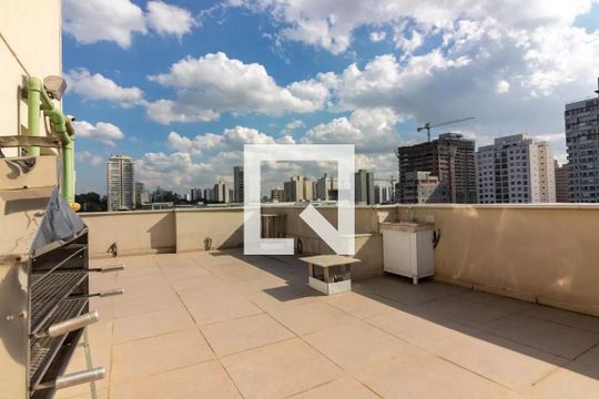 Área comum - Churrasqueira de kitnet/studio para alugar com 1 quarto, 37m² em Brooklin, São Paulo